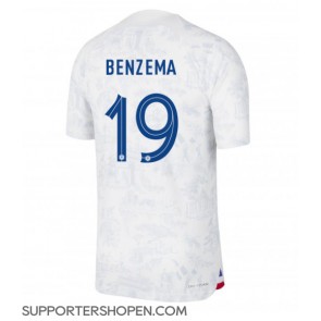 Frankrike Karim Benzema #19 Borta Matchtröja VM 2022 Kortärmad